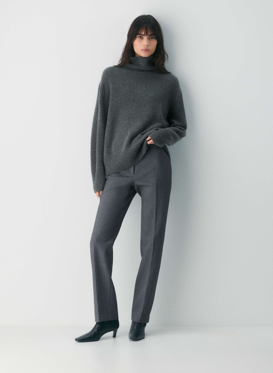 pantaloni coupe - ressential heather charcoal