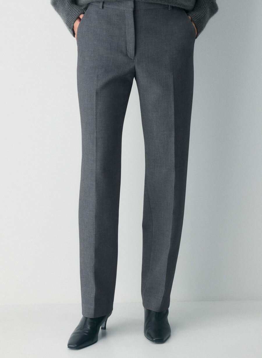 pantaloni coupe - ressential heather charcoal
