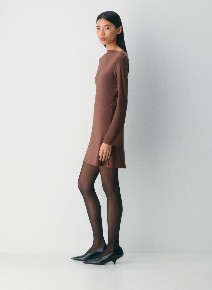 rochie swan cocoa powder brown