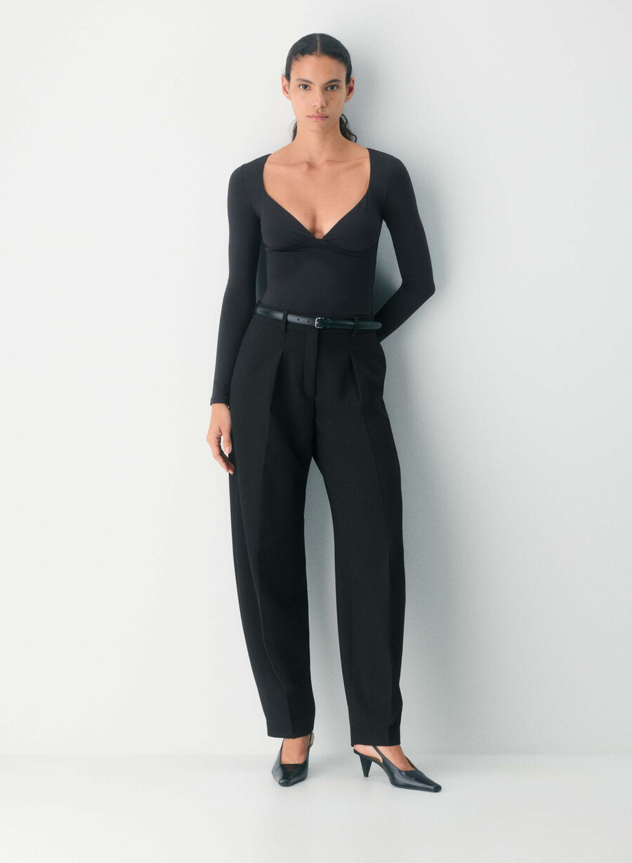 tricou cu mânecă lungă original contour cherish negru