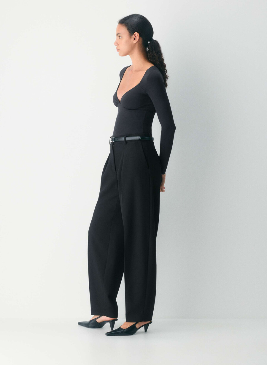 tricou cu mânecă lungă original contour cherish negru