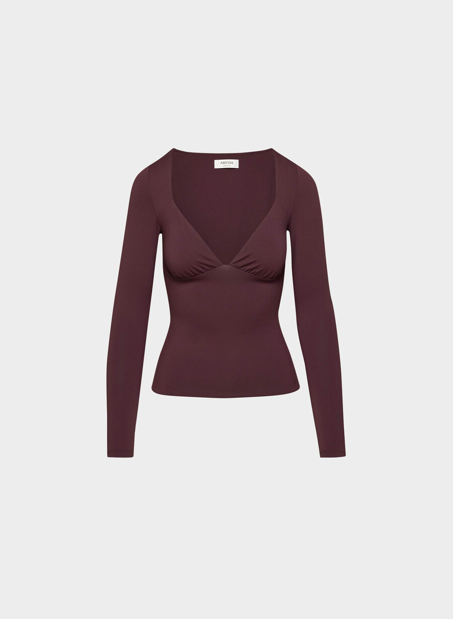 tricou cu mânecă lungă original contour cherish cardamon