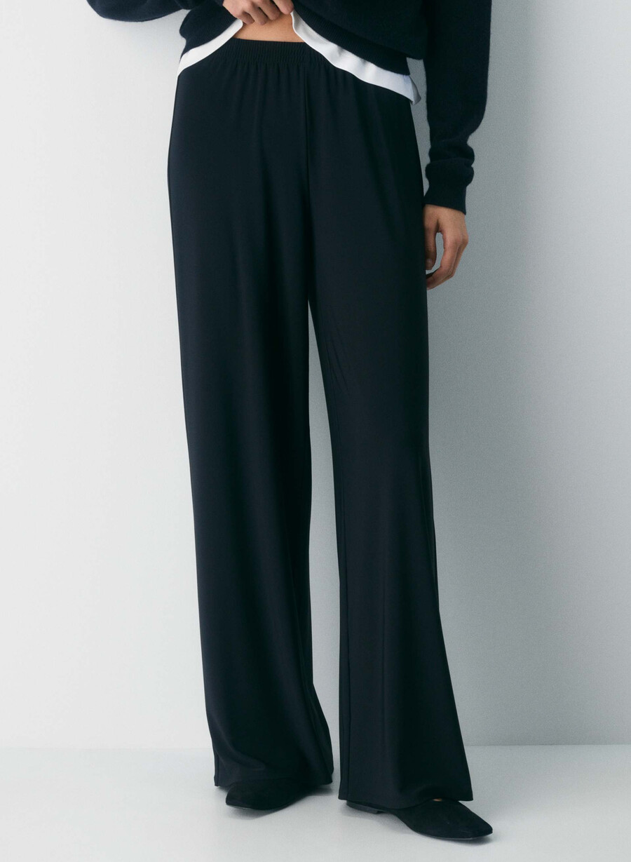 pantaloni liniari - smooth matter maro mocha rich