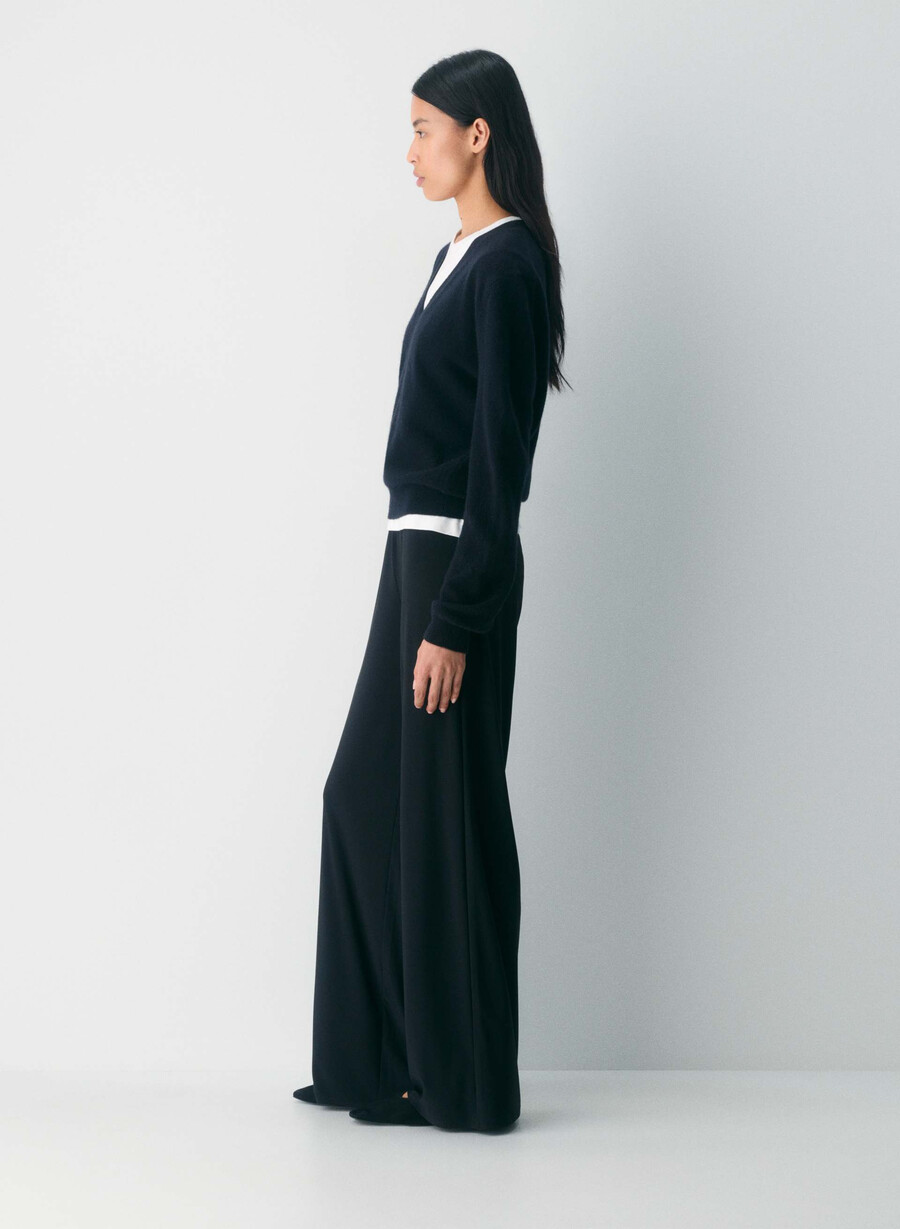 pantaloni liniari - smooth matter maro mocha rich