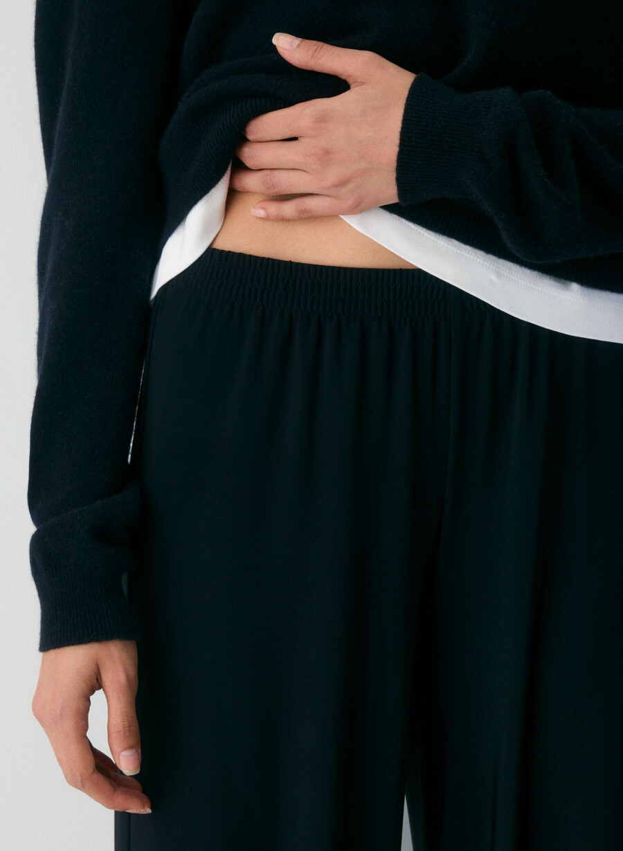 pantaloni liniari - smooth matter maro mocha rich