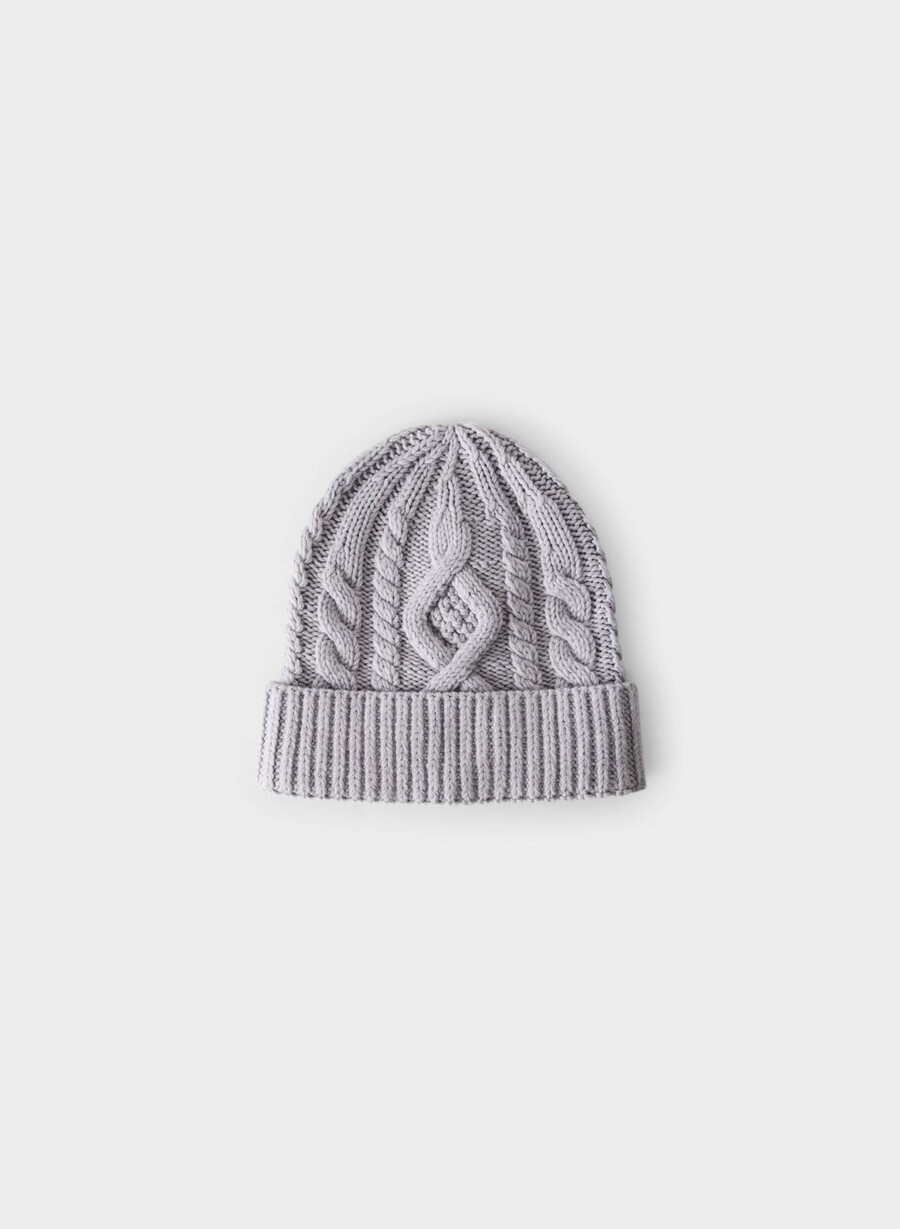 căciulă heritage knit din lână merinos heather chrome