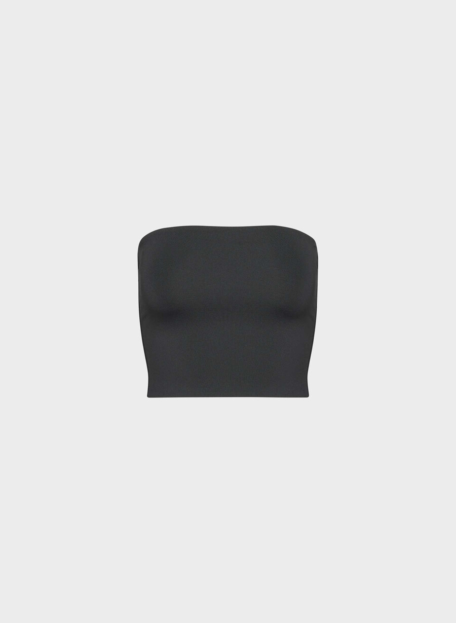 top tubular cu talie conturată originală negru