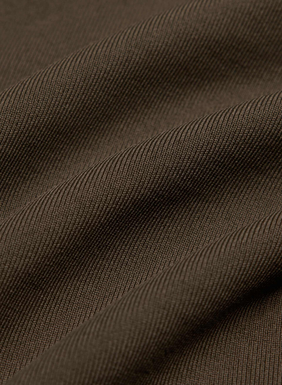 top tubular cu talie conturată originală maro intens cu imprimeu rich mocha