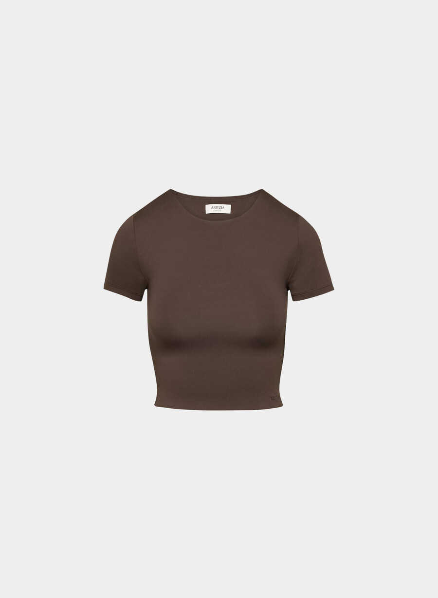 tricou original contour marvel cu talie rotundă maro rich mocha