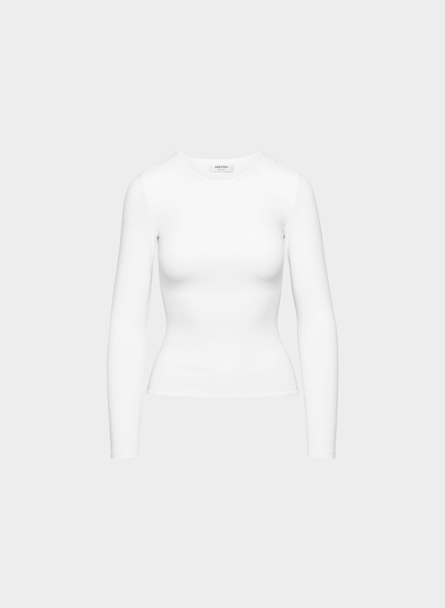 tricou cu mânecă lungă original contour splendid crew alb strĂlucitor