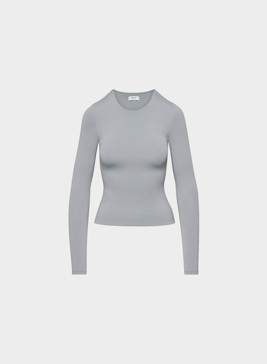 tricou cu mânecă lungă original contour splendid crew riverstone grey