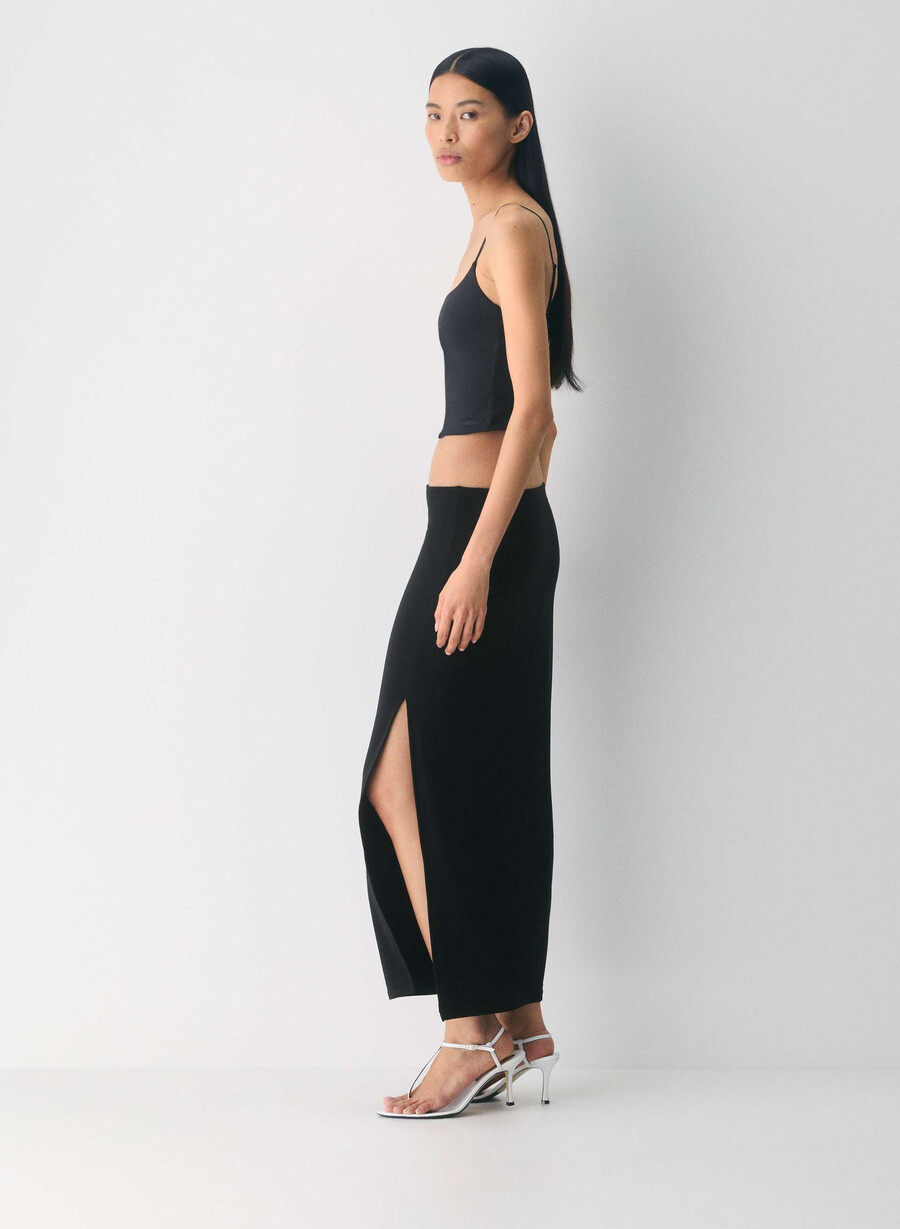 maiou cu talie înaltă original contour presence negru