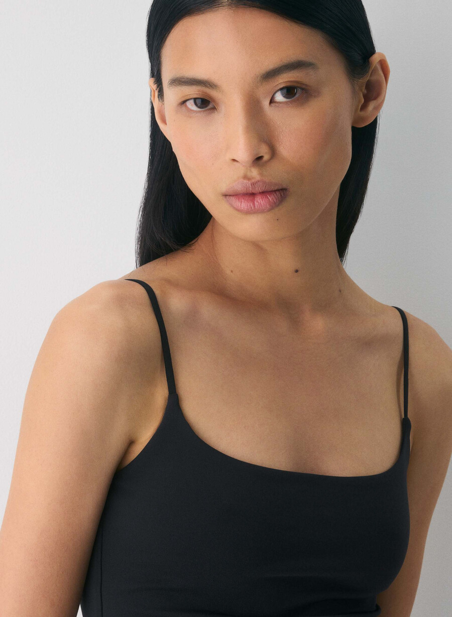 maiou cu talie înaltă original contour presence negru