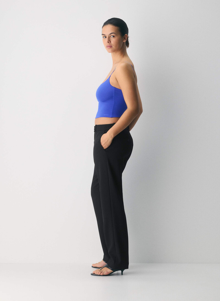 bluză tip maieu original contour presence albastru intens