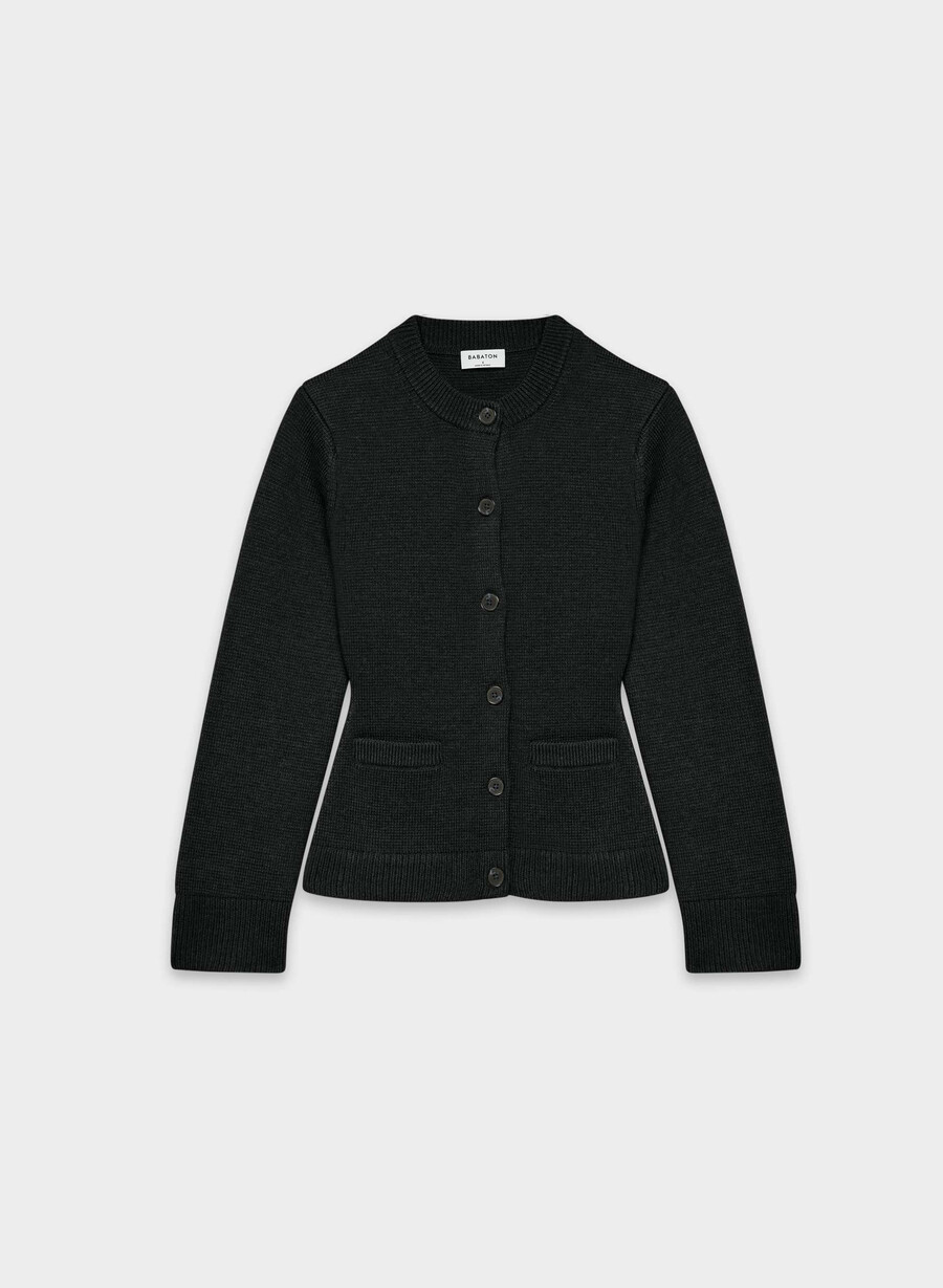 cardigan din lână merino meraki negru
