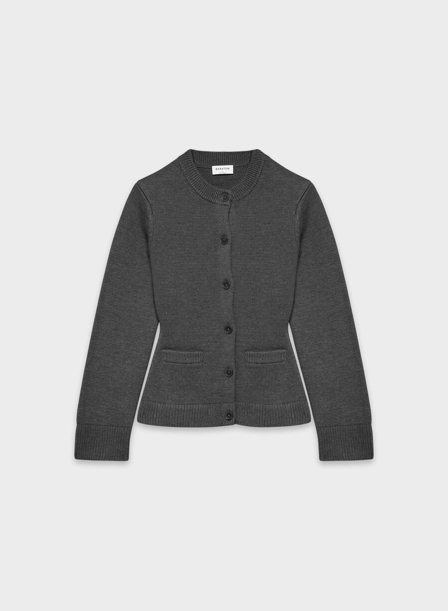 cardigan meraki din lână merinos h peppercorn grey