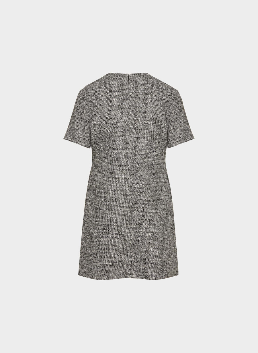 rochie capote spckl tweed negrualb