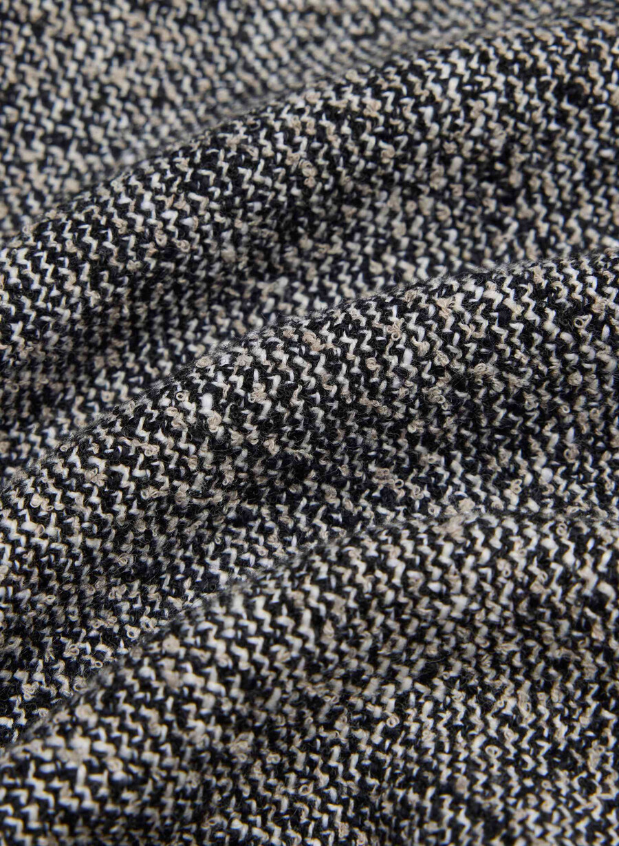 rochie capote spckl tweed negrualb