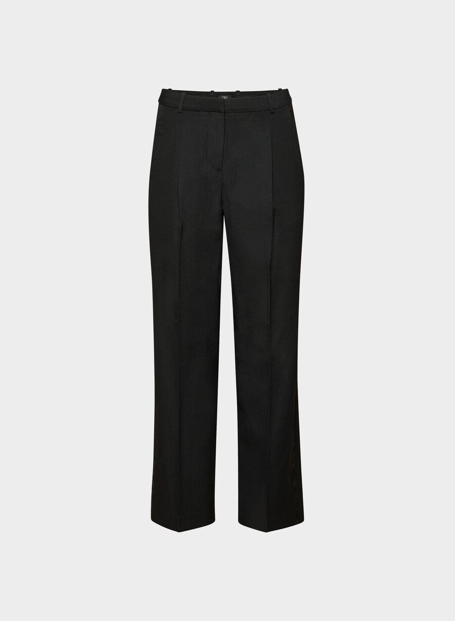 pantaloni astaire din lână negri