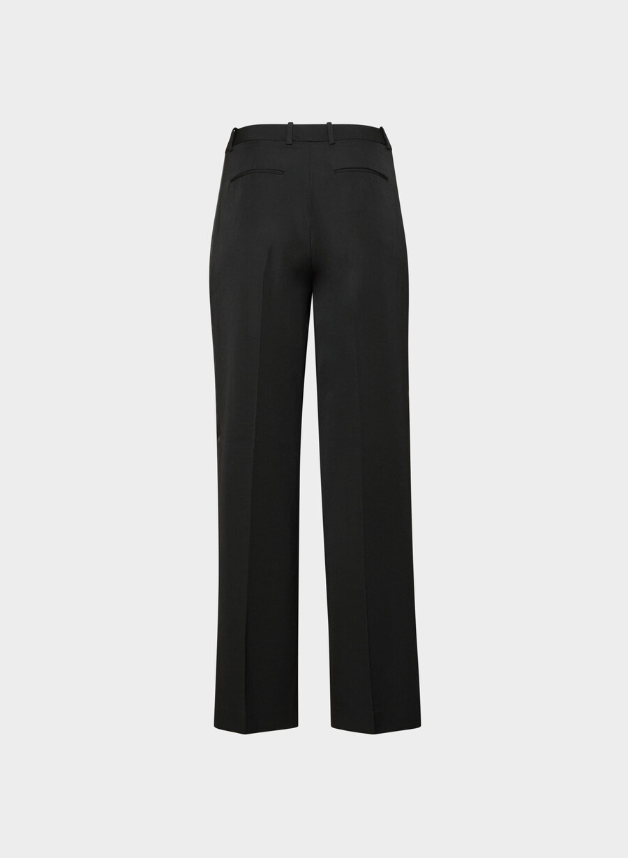 pantaloni astaire din lână negri