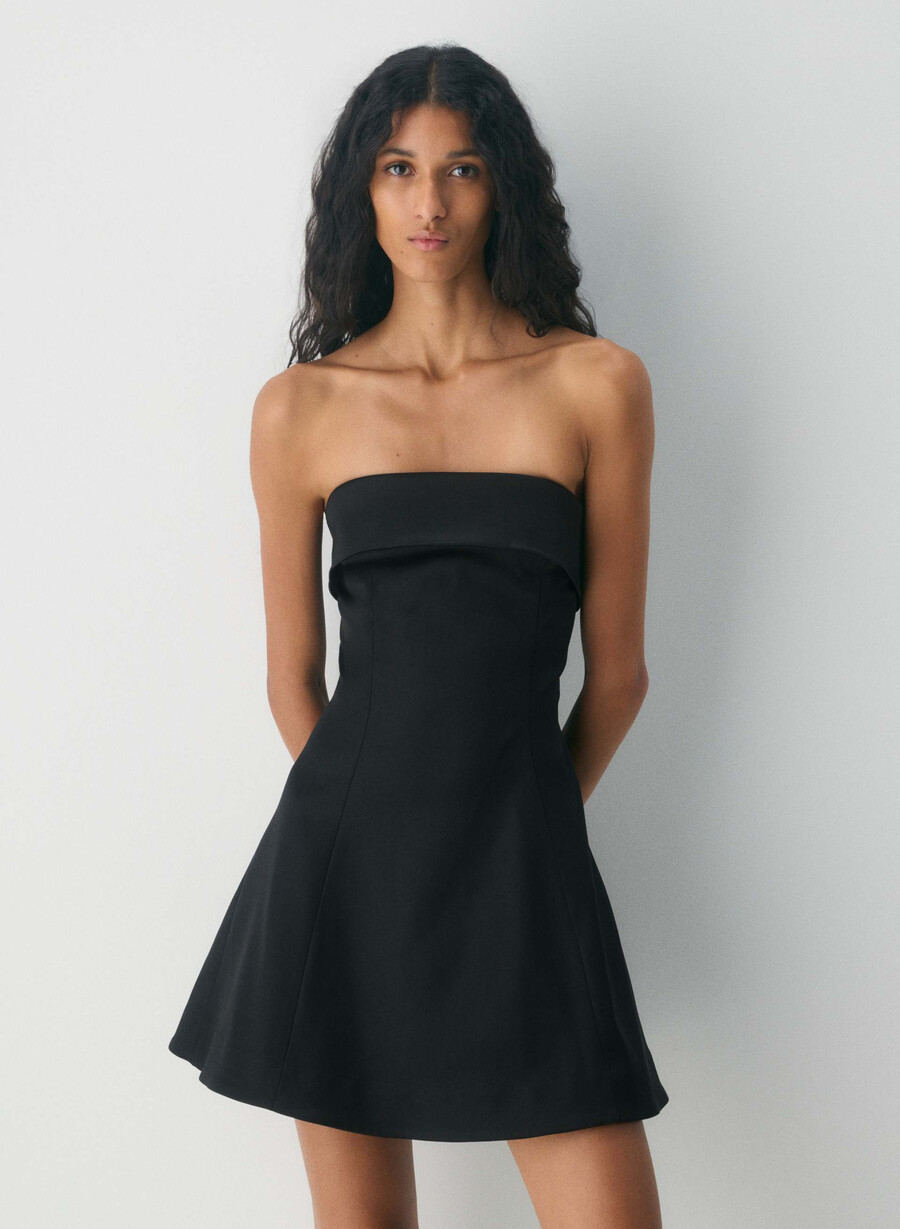 rochie din satin cu imprimeu floral negru