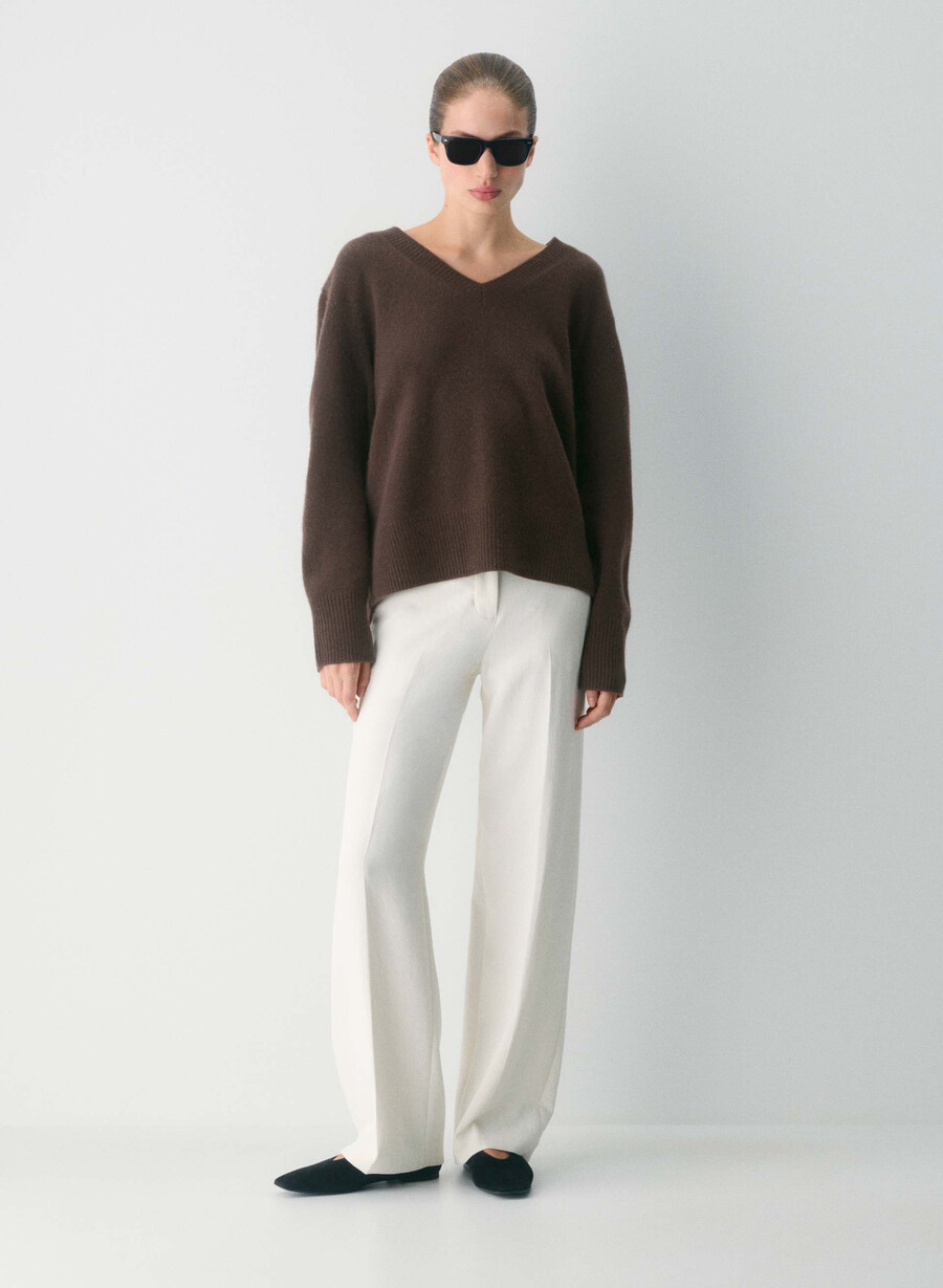 pantalonii limitless cu talie mică - crepette mesteacĂn deschis