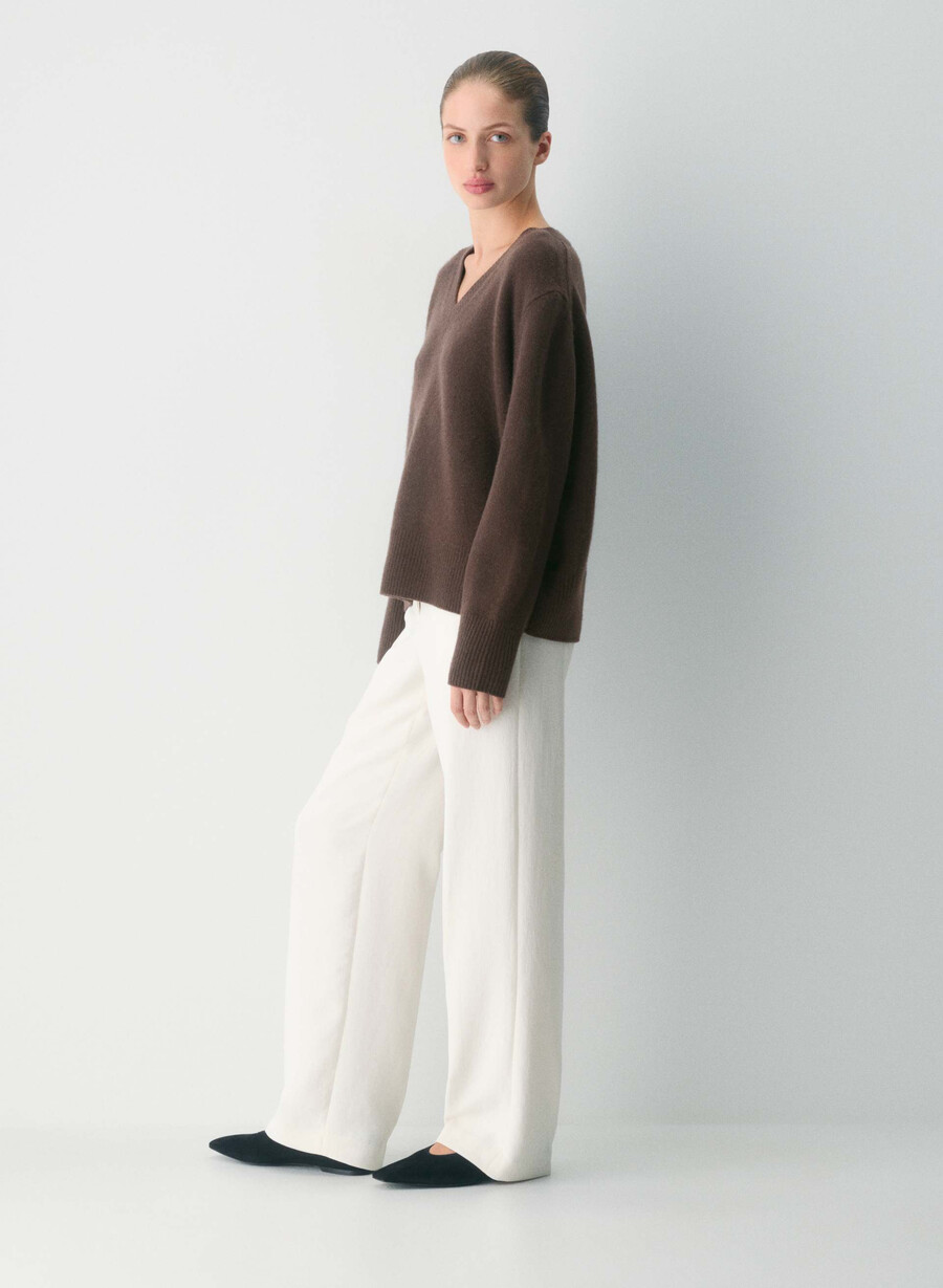 pantalonii limitless cu talie mică - crepette mesteacĂn deschis