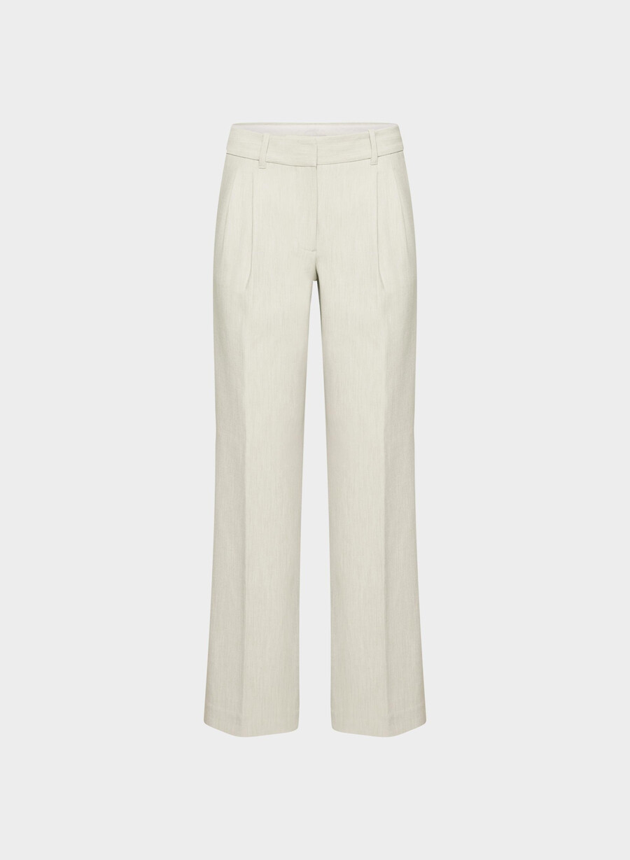 pantalonii the effortless pant cu talie mică - ressential heather matte pearl