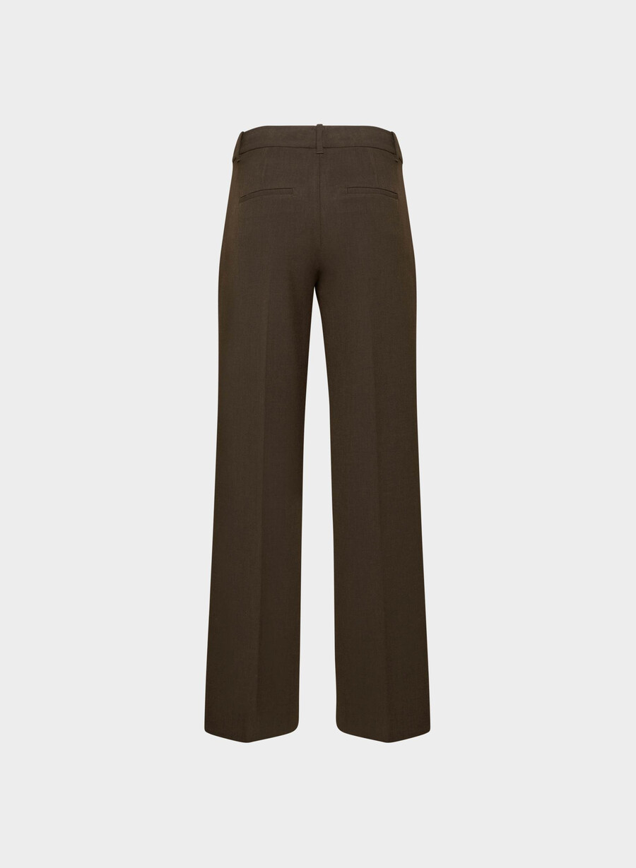 pantalonii effortless cu talie mică - ressential heather rich cocoa
