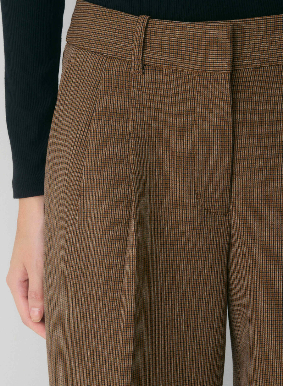 pantalonii effortless cu talie mică - ressential heather rich cocoa