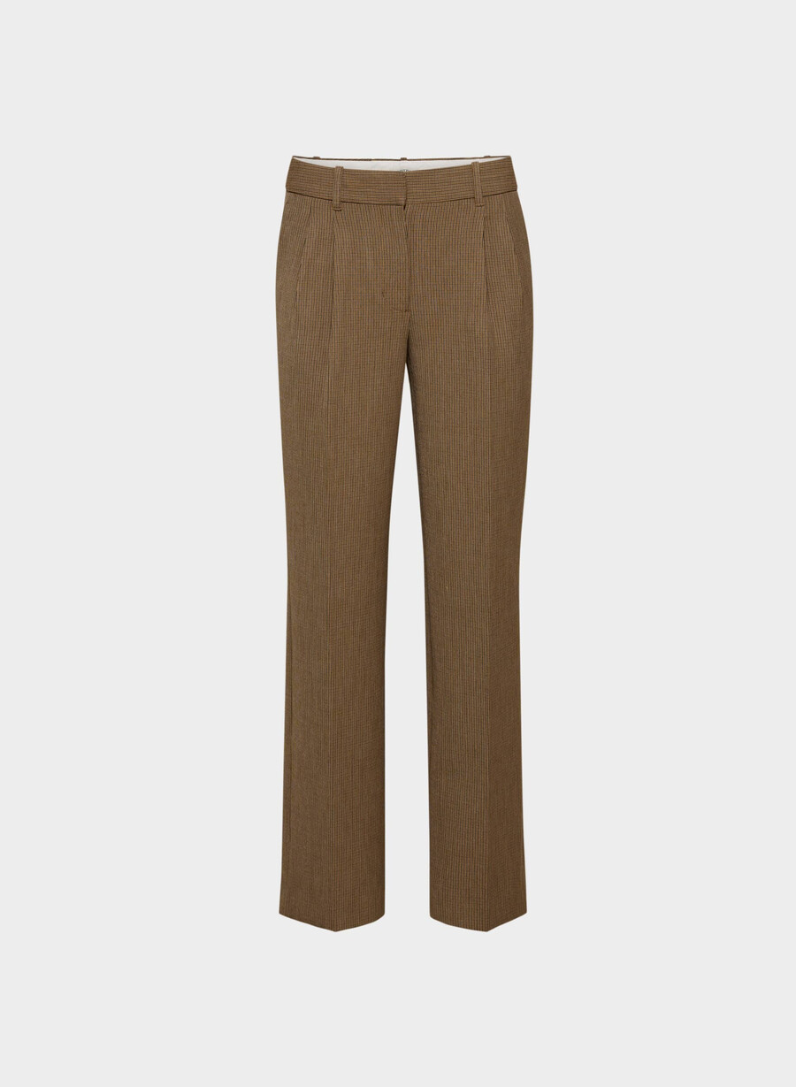pantalonii the effortless pant cu talie mică - ressential kyle check svlmsc b