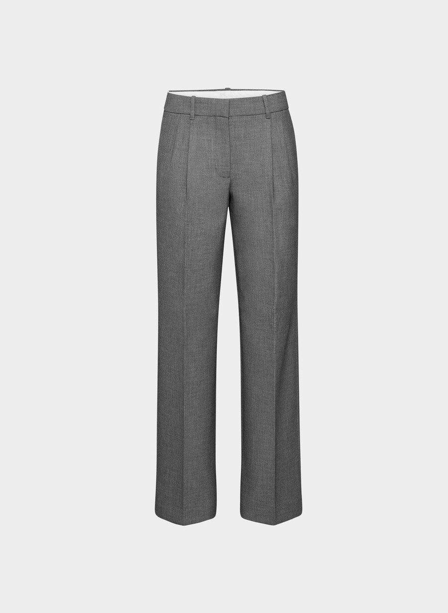 pantalonii the effortless pant cu talie mică - ressential heather charcoal