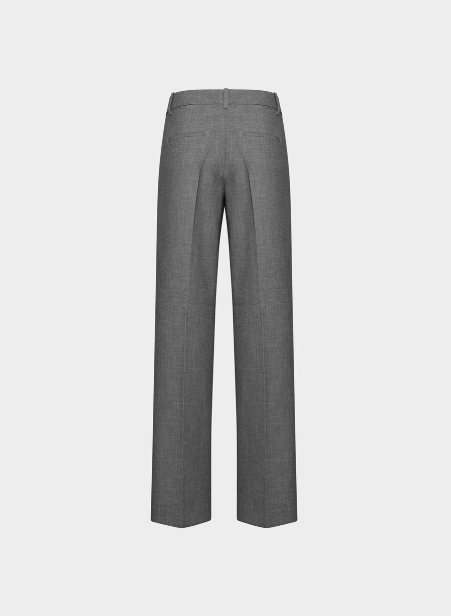 pantalonii the effortless pant cu talie mică - ressential heather charcoal