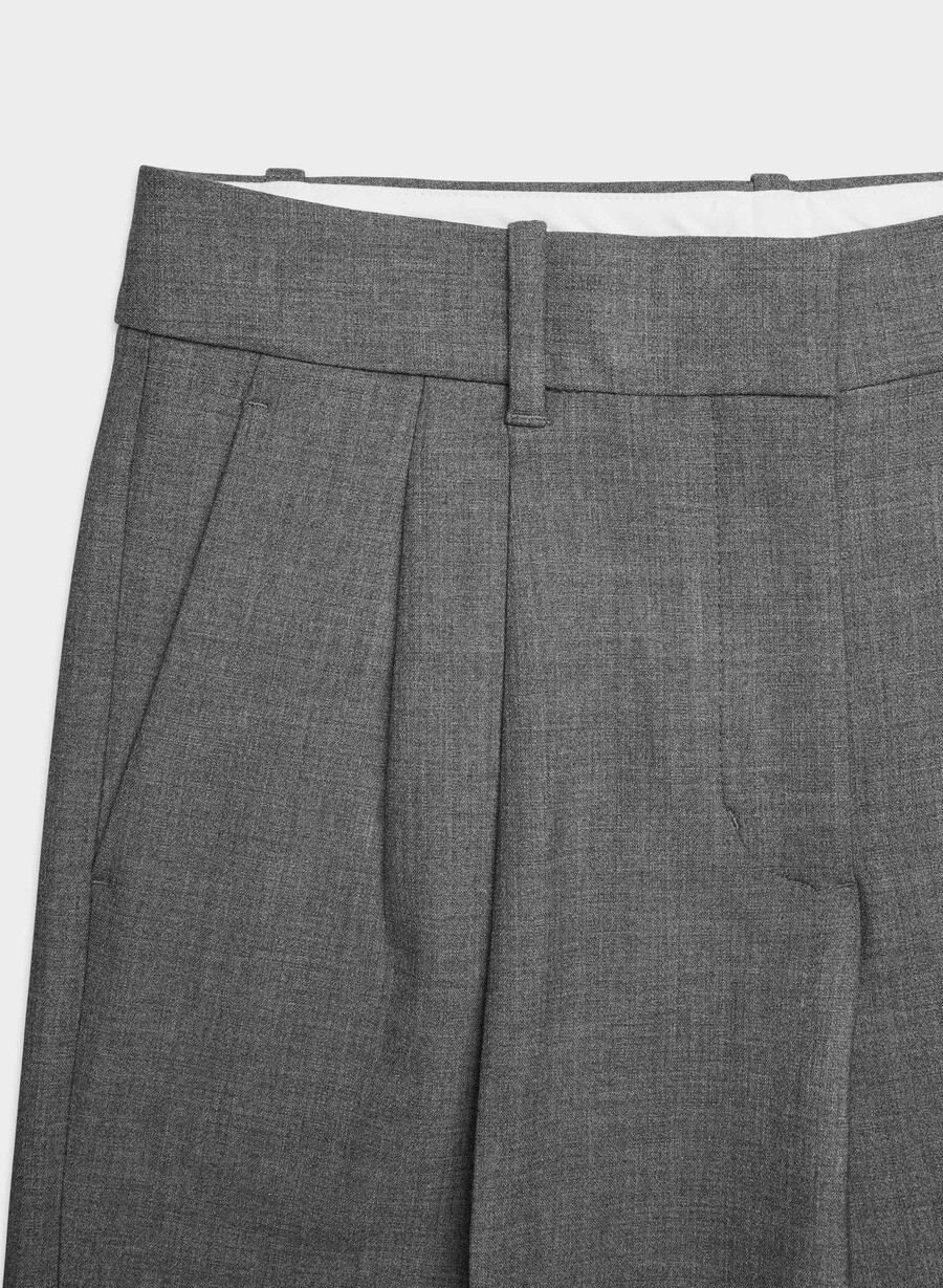 pantalonii the effortless pant cu talie mică - ressential heather charcoal