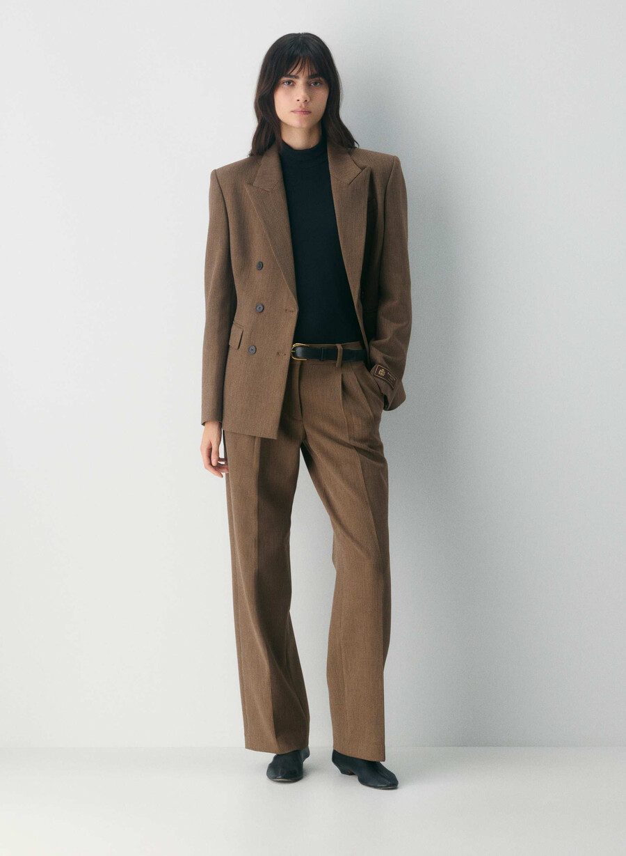 pantalonii the effortless pant cu talie mică - ressential heather charcoal