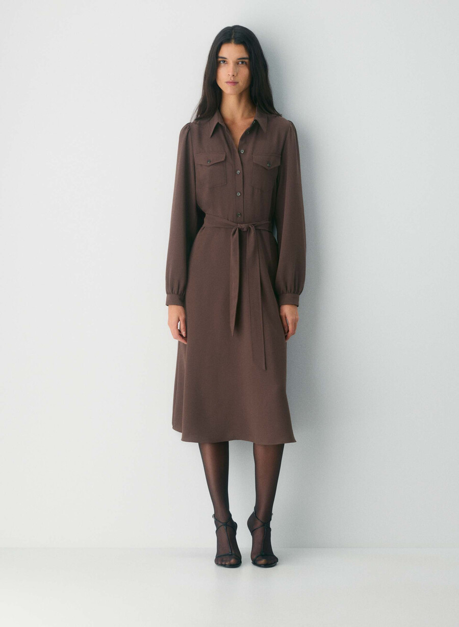 rochie retwill songbird pudrĂ cacao maro