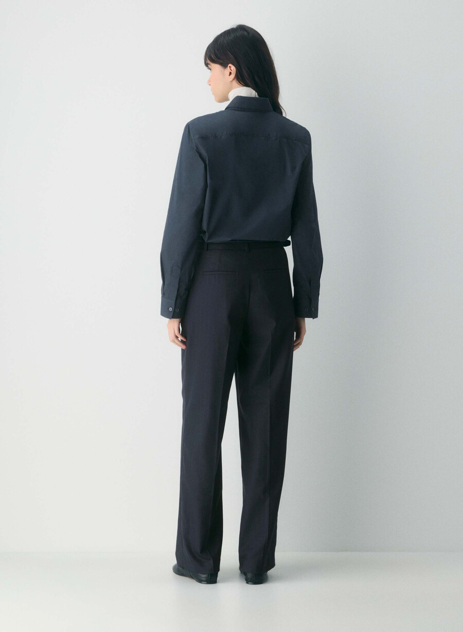 pantalonii effortless - rafined brnt stripe dk n nv