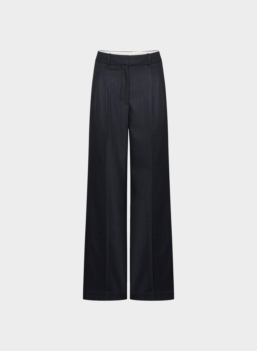 pantalonii effortless - rafined brnt stripe dk n nv