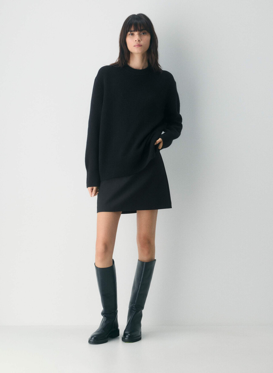 fustă mini clasică - refined black