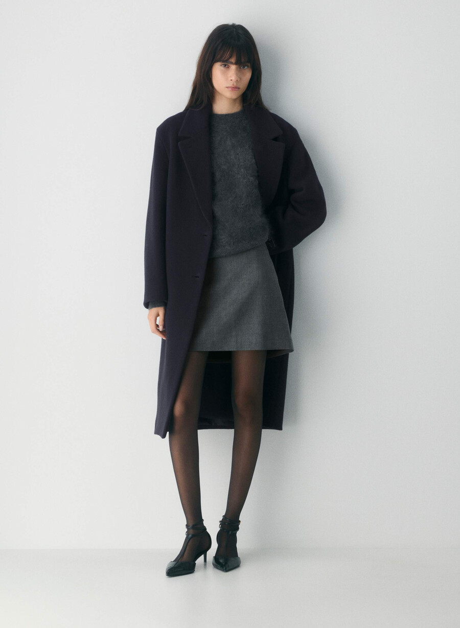fustă mini clasică - refined heather charcoal