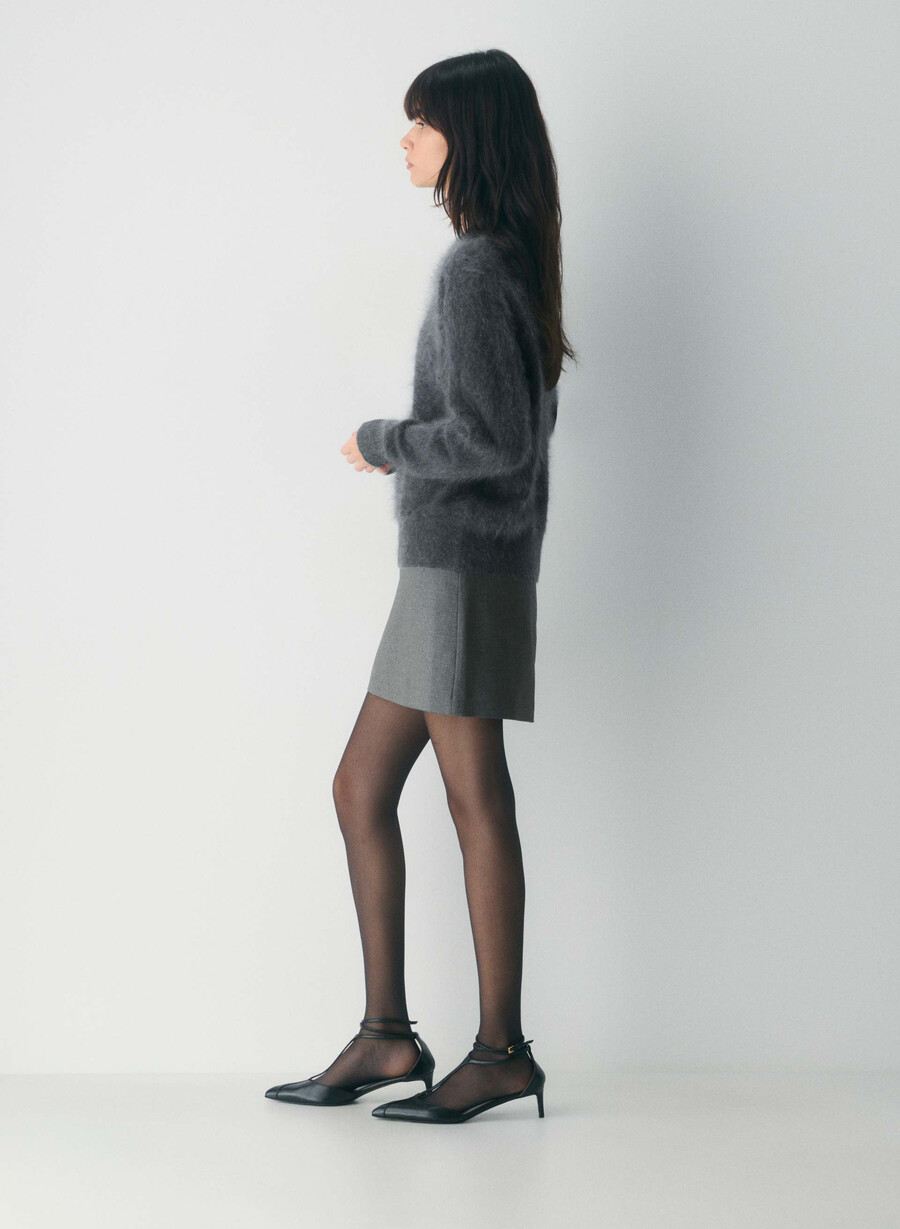 fustă mini clasică - refined heather charcoal