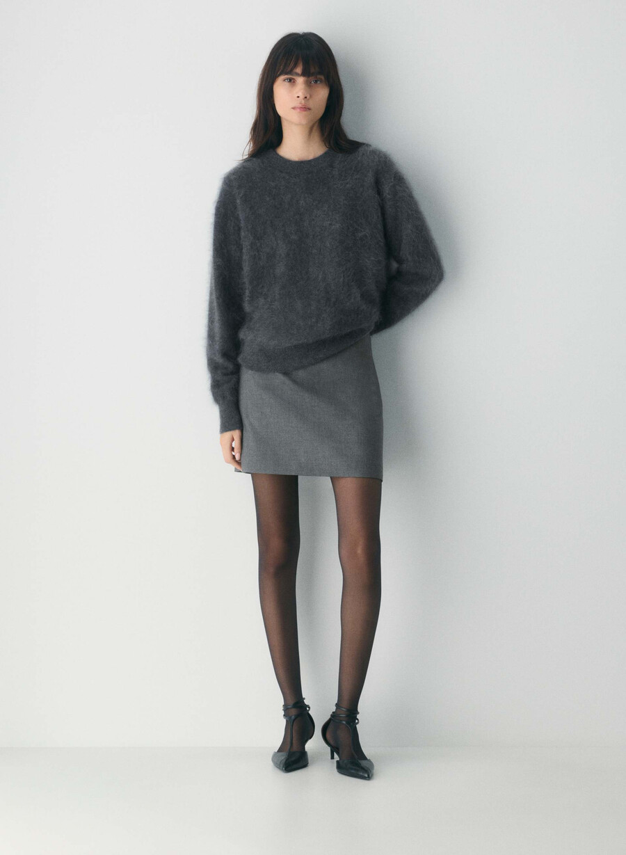 fustă mini clasică - refined heather charcoal
