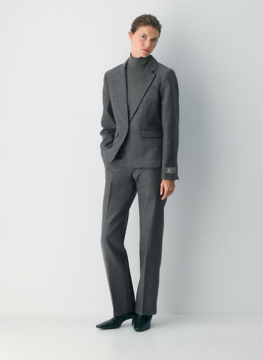 sacou pelham din lână heather charcoal