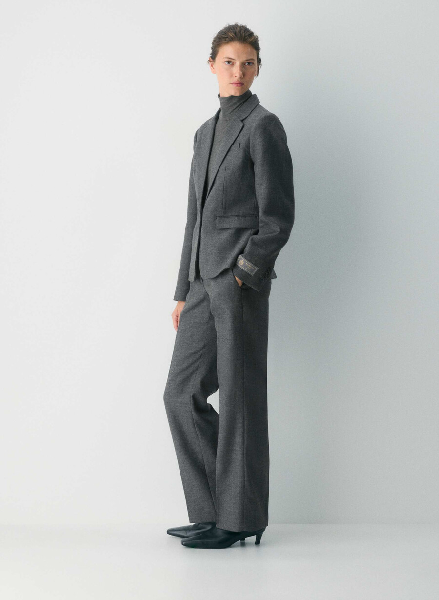 sacou pelham din lână heather charcoal