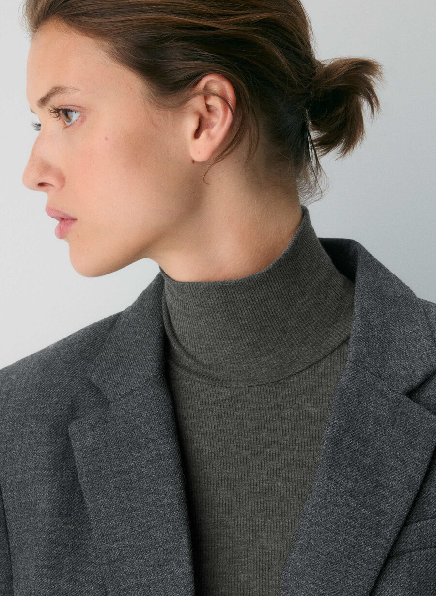 sacou pelham din lână heather charcoal