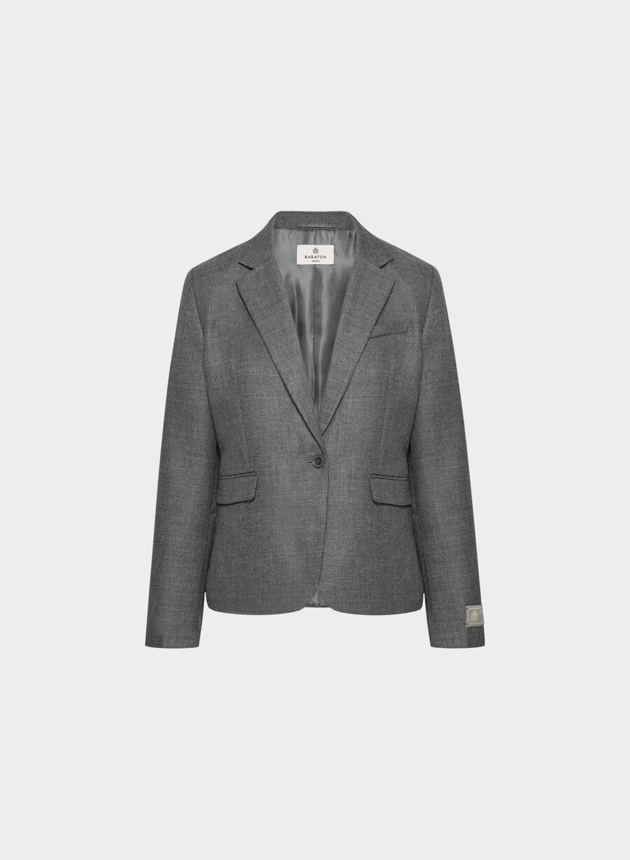 sacou pelham din lână heather charcoal