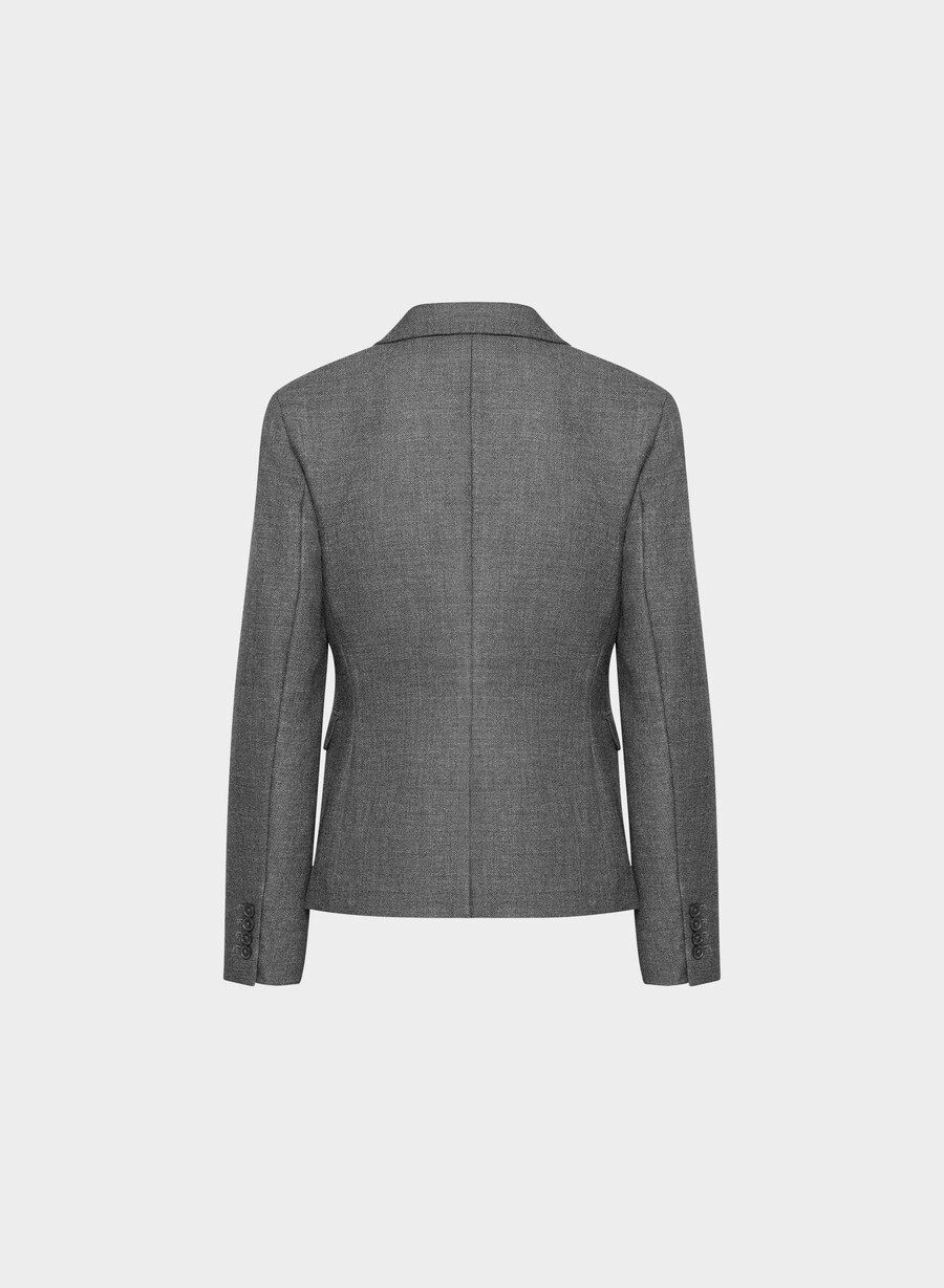 sacou pelham din lână heather charcoal