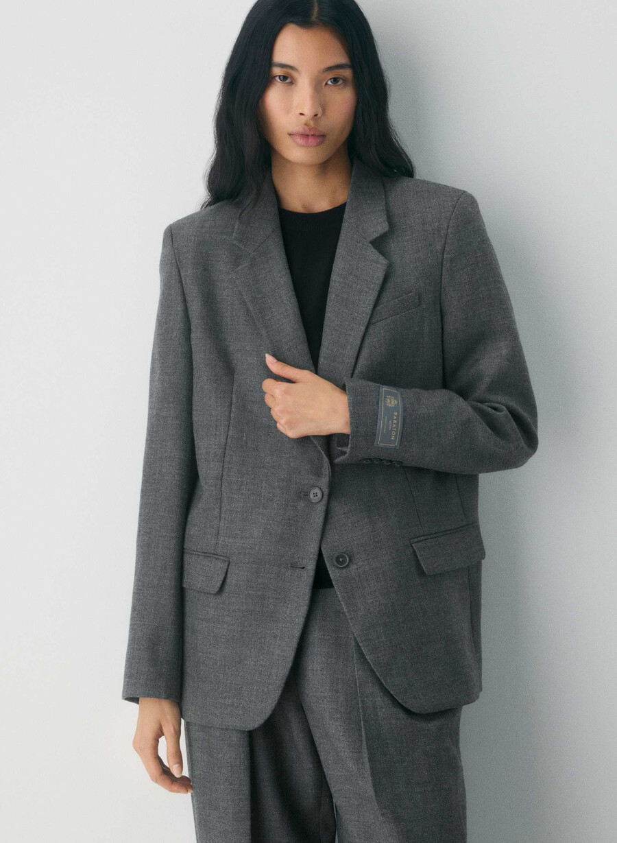 sacou bette din lână heather charcoal