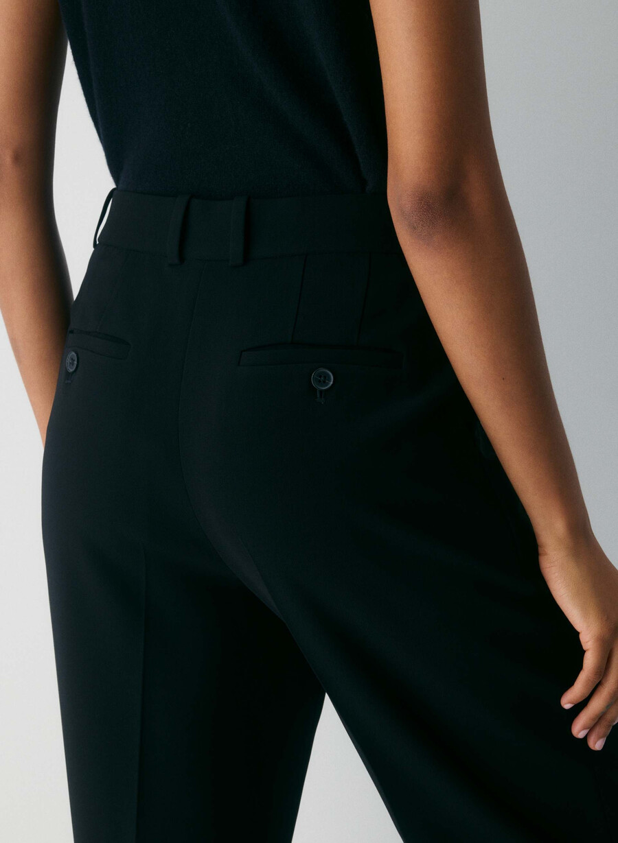 pantaloni new agency - sway crepe negri