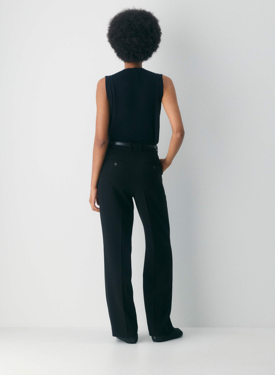 pantaloni new agency - sway crepe negri